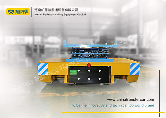 Industrial Scissor Lift rail transfer cart Driveable Industrial Transfer Trolley with Battery